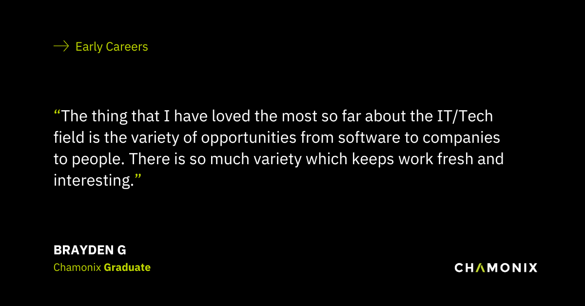 Quote from Chamonix graduate, Brayden G.